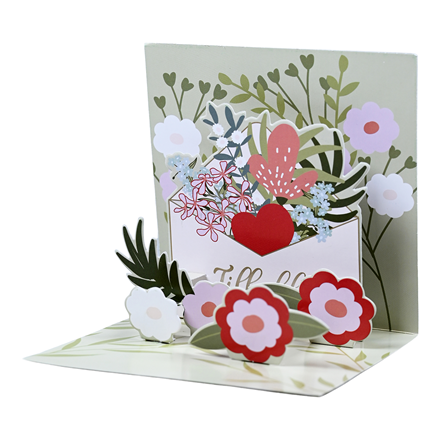 Pop-up kort Blomster