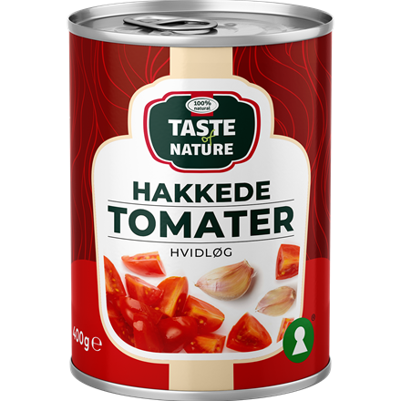 Taste of Nature Hakkede Tomater med Hvidløg 400 g