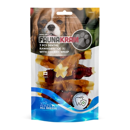Faunakram Dental Wrap Chicken 7 stk. S 110 g