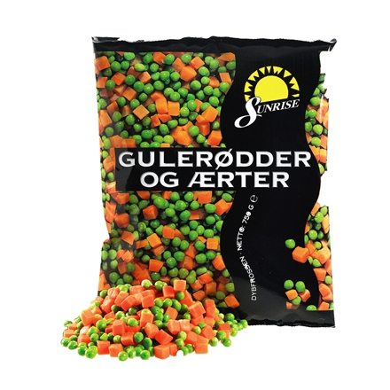 Ærter og Gulerødder 750 g