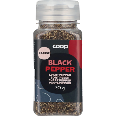 Coop Sort Peber Knust 70 g
