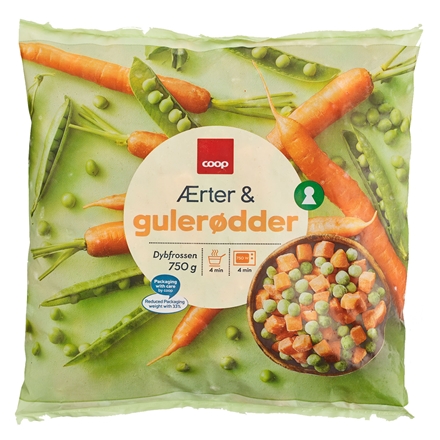 Coop Ærter og Gulerødder 750 g