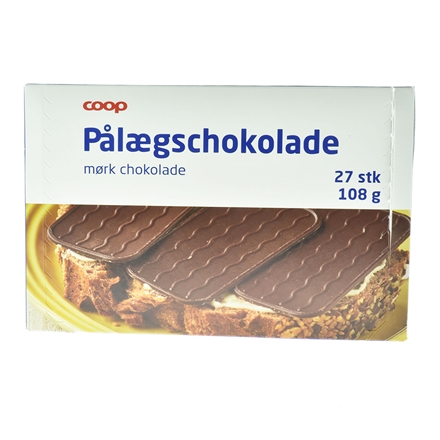 Pålægschokolade Mørk 108 g