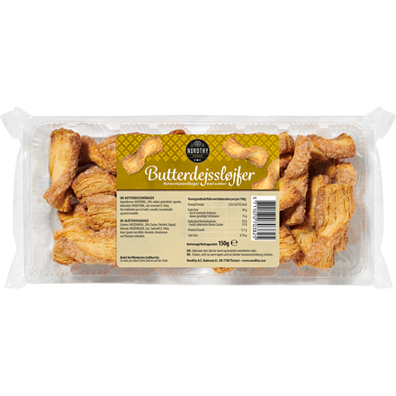 Butterdejssløjfter 150 g