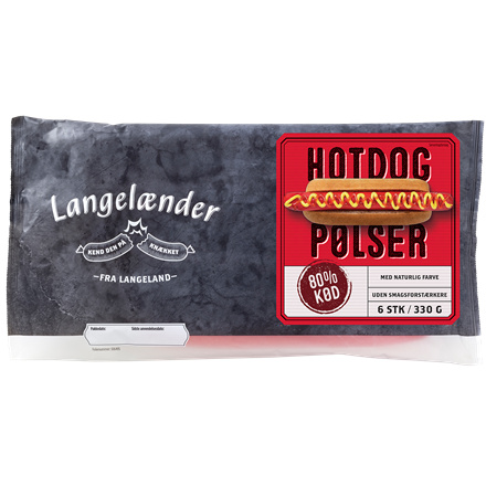 Langelænder Hotdog Pølser 330g