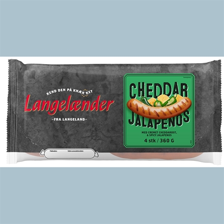 Langelænder Cheddar Jalapenos 360g