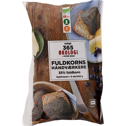 365 Økologi Fuldkornsboller m. Birkes 420 g