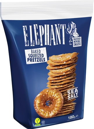 Elephant Pretzels Seasalt 180 g