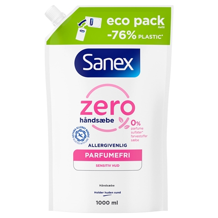 Sanex Zero % Flyd. Håndsæbe 1000 ml. refill