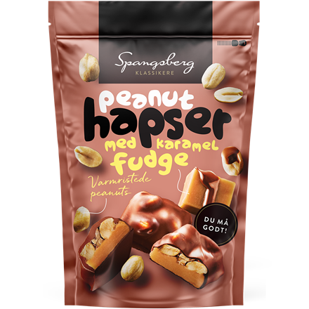 Spangsberg Peanuts Hapser m/fudge 125g