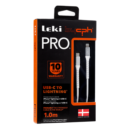 Leki Denmark PRO Cable - USB-C to Lightning 1.0 m