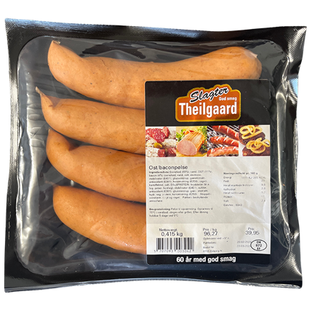 Ost/Bacon Pølser 4 x 100 g
