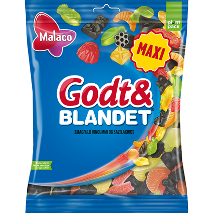 Malaco Godt & Blandet 340 g