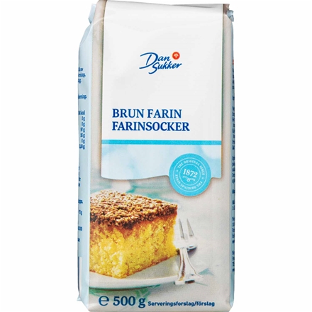 Dan Sukker Brun Farin 500 g