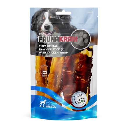 Faunakram Dental Wrap Chicken 7 stk. L 220 g