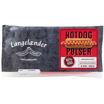 Langelænder Hotdog Pølser 330g