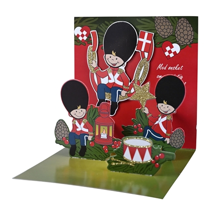 Pop-up kort Rød Soldier