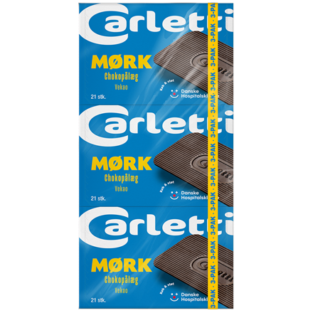 Carletti Chokopålæg Mørk 3-pak 220,5 g