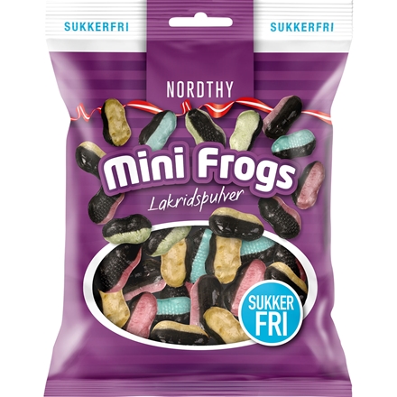 Nordthy Mini Frogs Sukkerfri 75 g