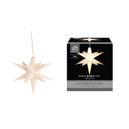 LED Stjerne m/14 takker D10 cm