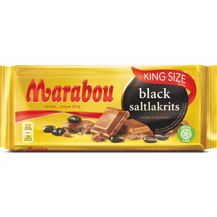 Marabou King Size Black Saltlakrids 220 g 