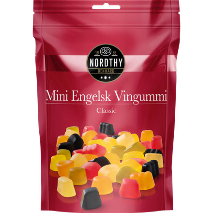 Nordthy Mini Engelsk Vingummi 145 g