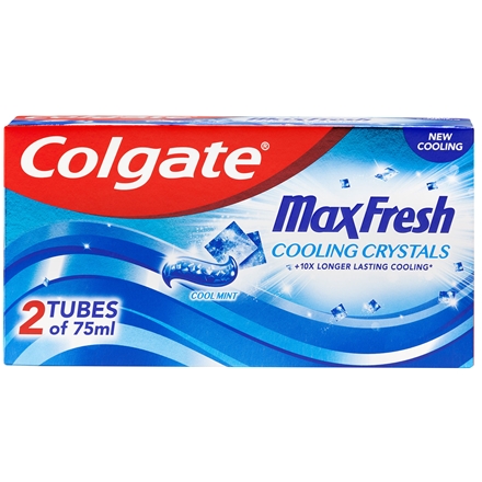 Colgate Tandpasta Max Fresh Cooling Crystals 2x75 ml