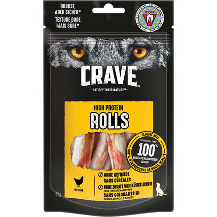 Crave Dog High Protein Rolls med Kylling 50 g