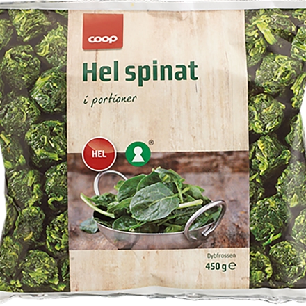 Helbladet Spinat 450 g