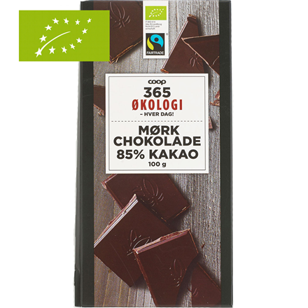 365 Økologi Chokolade 85% 100 g