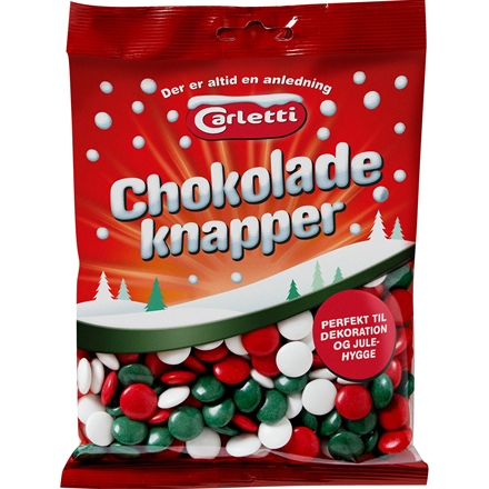 Carletti Chokoladeknapper Jul 290 g