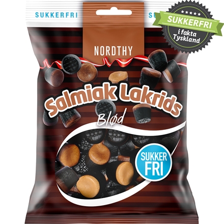 Nordthy Salmiak Lakrids Sukkerfri 65 g
