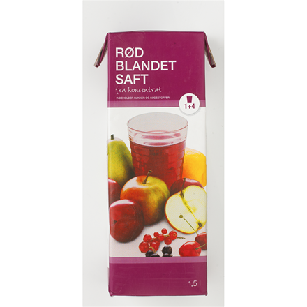 Rød Blandet Saft 1,5 L