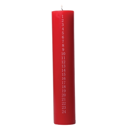 Calendar candles w. numbers 1-24
