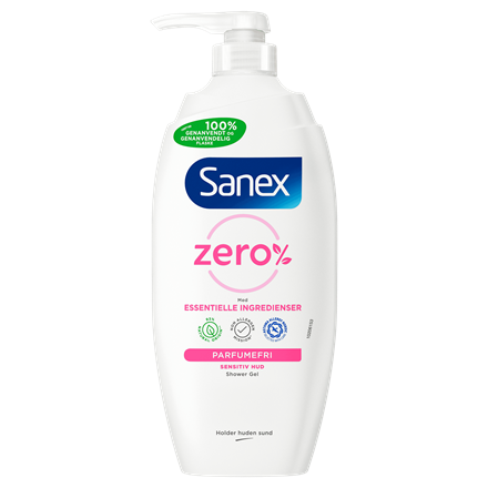 Sanex Shower Gel Zero % Sensitive m. Pumpe 750 ml