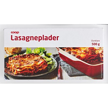 Lasagneplader 500 g