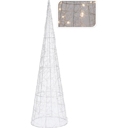 Juletræ Metalwire med 50 LED Lys 60cm