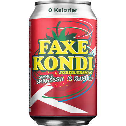 Faxe Kondi Jordbær 0 Kalorier 24x0,33 l