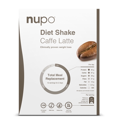 NUPO Diät Shake Cafe Latte 12 breve