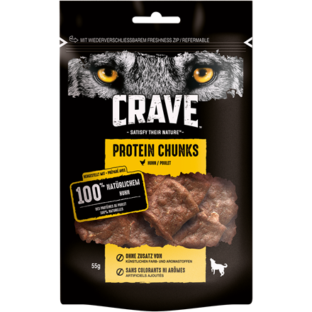 Crave Dog Protein Chunks med Kylling 55 g