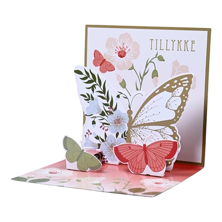 Pop-up kort Sommerfugl