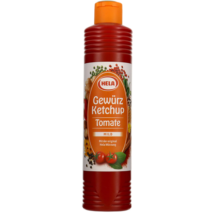 HELA Tomaten-Gewürz Ketchup 800ml mild-krydret