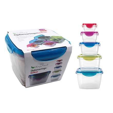 Køle/Fryse/Mikro Box 5-pak
