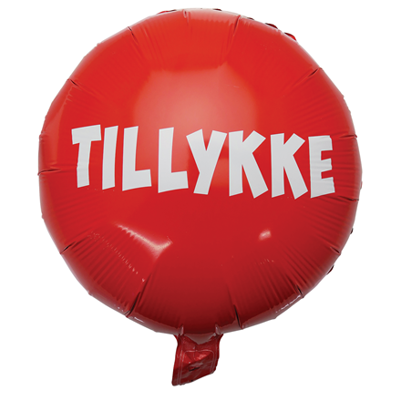 Folieballon Tillykke 44 Cm Rød
