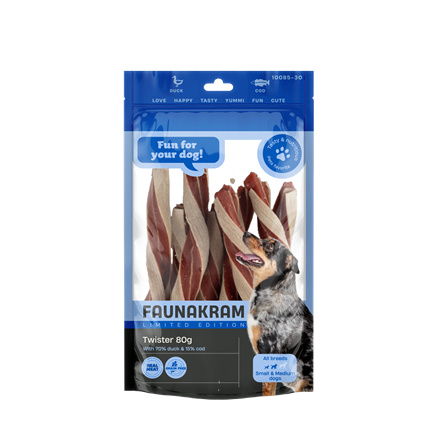 Faunakram Twister Duck & Cod 80 g
