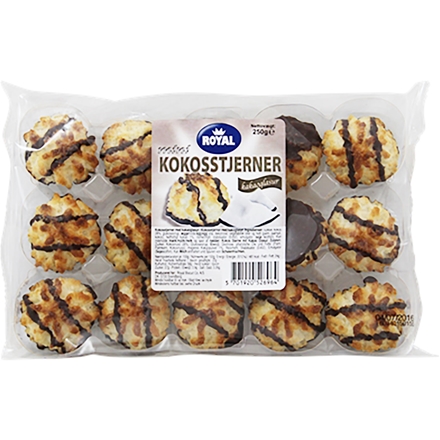 Royal Minikokosstjerner 250gr