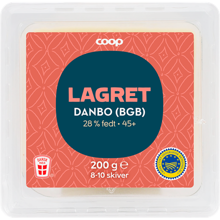 COOP DANBO LAGRET SKIVEOST 200 G