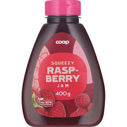 Coop Squeeze Hindbæmarmelade 400g