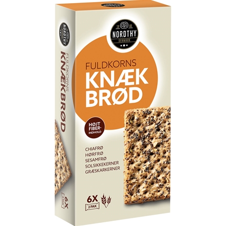 Nordthy Knækbrød Fuldkorn 186g
