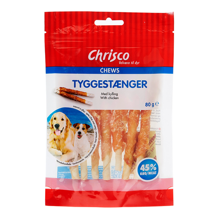 Chrisco - Tyggestænger m. Kylling 80 g
